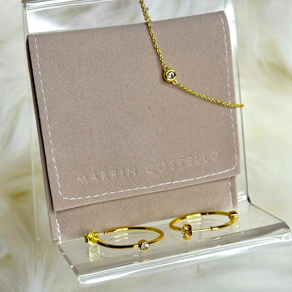 Marrin Costello Curateur 14k Gold Plated Silver Hoop Earrings and Bracelet set
